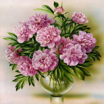 Без бренда «Пионы в круглой прозрачной вазе» в Ульяновске