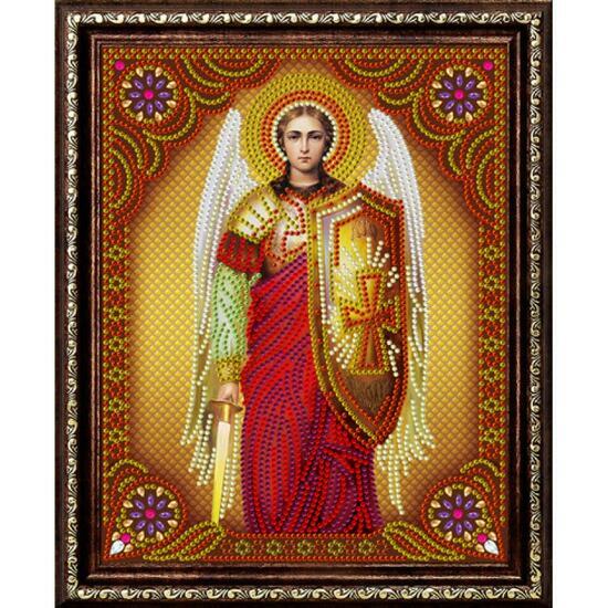 Алмазная мозаика частичная 27x33 Изображение иконы Архистратиг Михаил