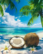 Райский белый пляж