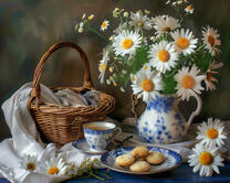 Натюрморт с ромашками (худ. Яковец Е.)