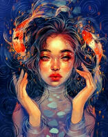 Без бренда «Девушка и карпы кои» в Ульяновске в интернет-магазине  Без бренда «Девушка и карпы кои» в Ульяновске