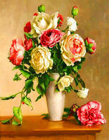 Без бренда «Цветные розы в белой вазе» в Ульяновске в интернет-магазине Без бренда «Цветные розы в белой вазе» в Ульяновске