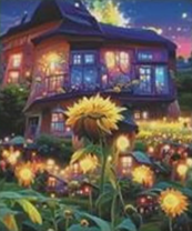 Без бренда «Сказочный домик и поле подсолнухов» в Ульяновске в интернет-магазине  Без бренда «Сказочный домик и поле подсолнухов» в Ульяновске