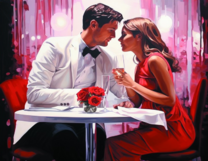 Без бренда «Пара на свидании в ресторане» в Ульяновске в интернет-магазине  Без бренда «Пара на свидании в ресторане» в Ульяновске